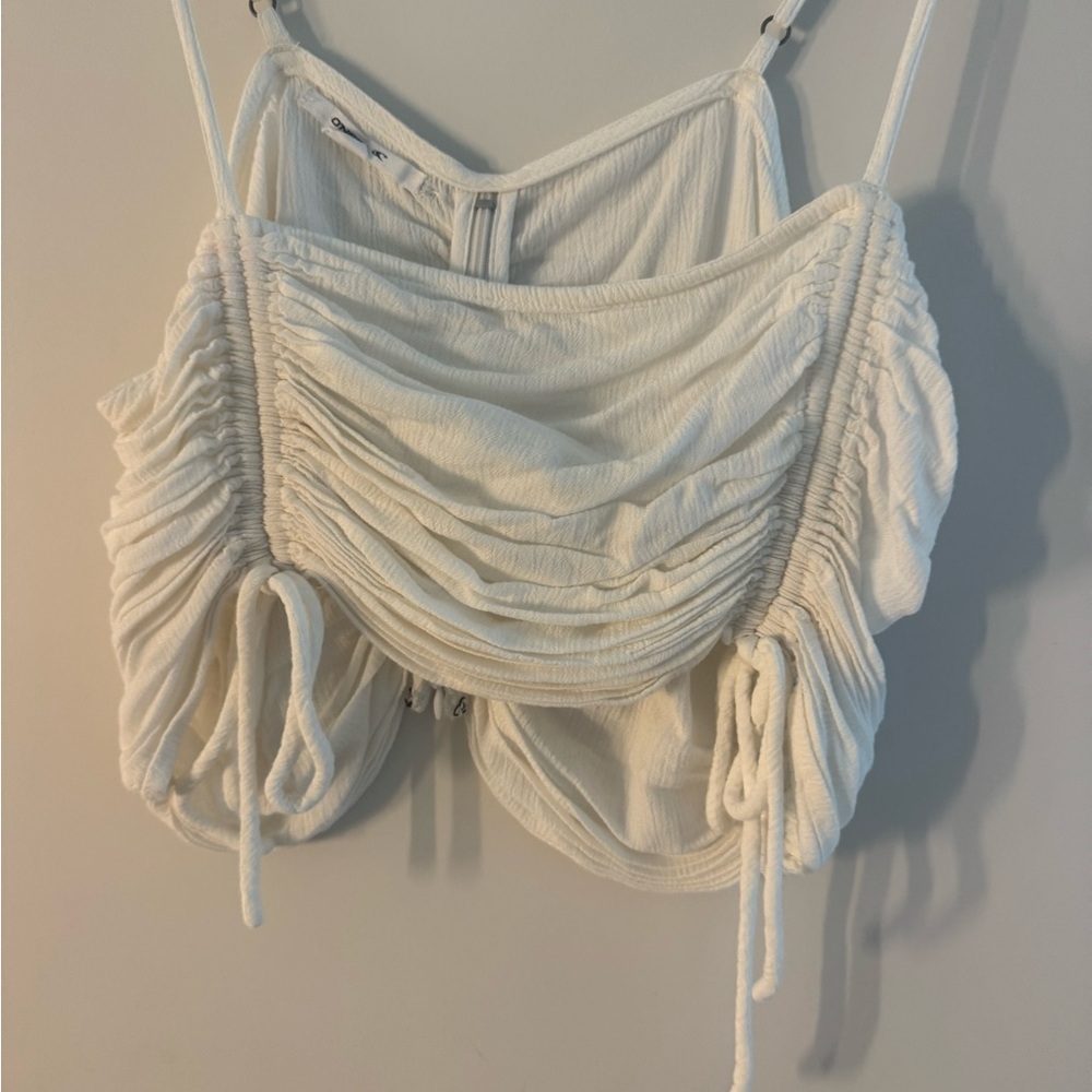 O'Neill White Ruched Camisole Crop Top & Maxi Skirt Set